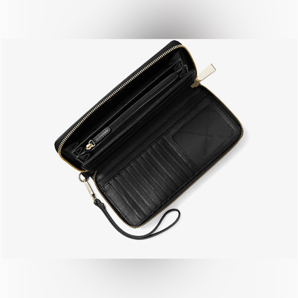 Michael Kors Leather Continental Wristlet - Picture 3 of 7